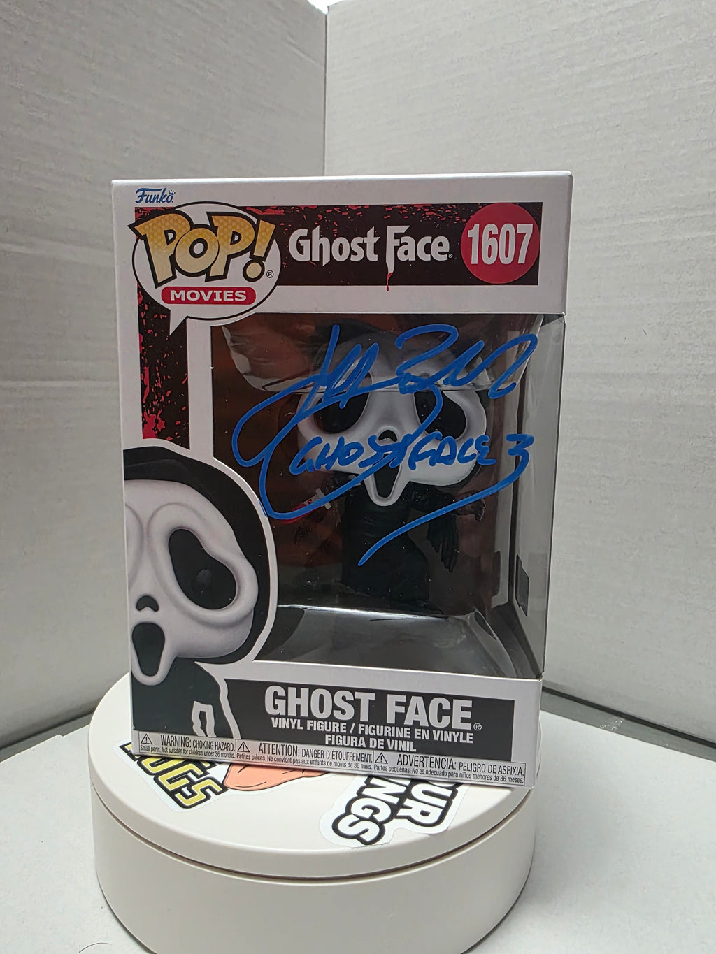 Ghost Face Funko Pop! Movies #1607 - Signed by Jeff Brockton "Ghost Face 3"