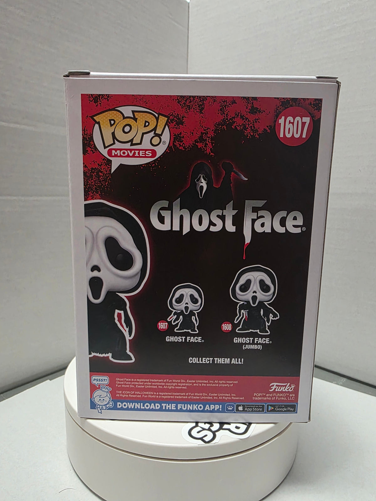 Ghost Face Funko Pop! Movies #1607 - Signed by Jeff Brockton "Ghost Face 3"