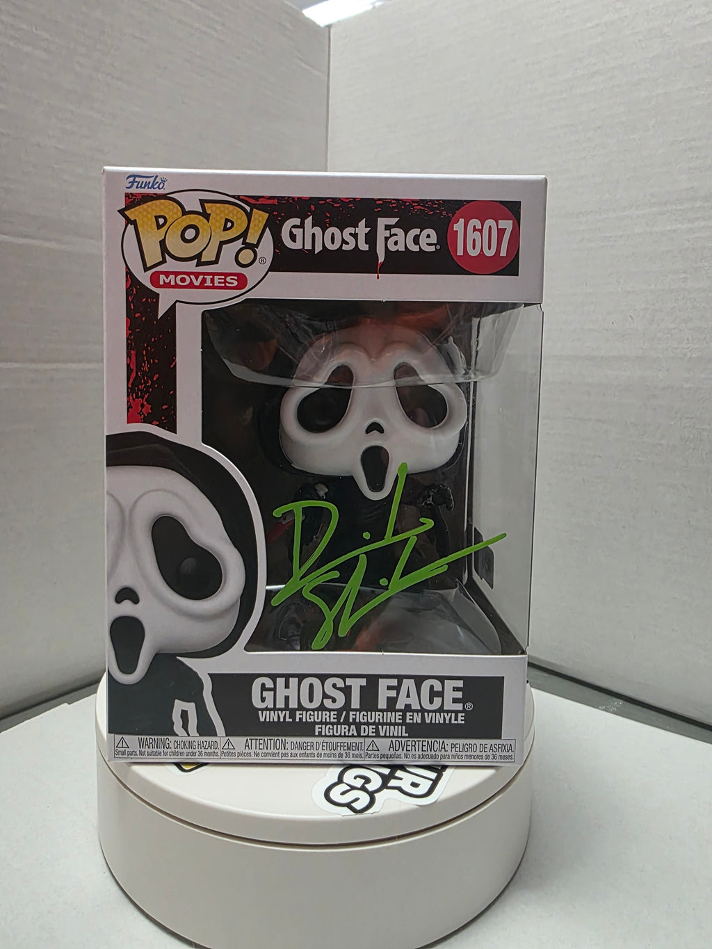Funko Pop! Movies: Ghost Face #1607 - Autographed byDave Sheridan  (Scream) Signed in Green