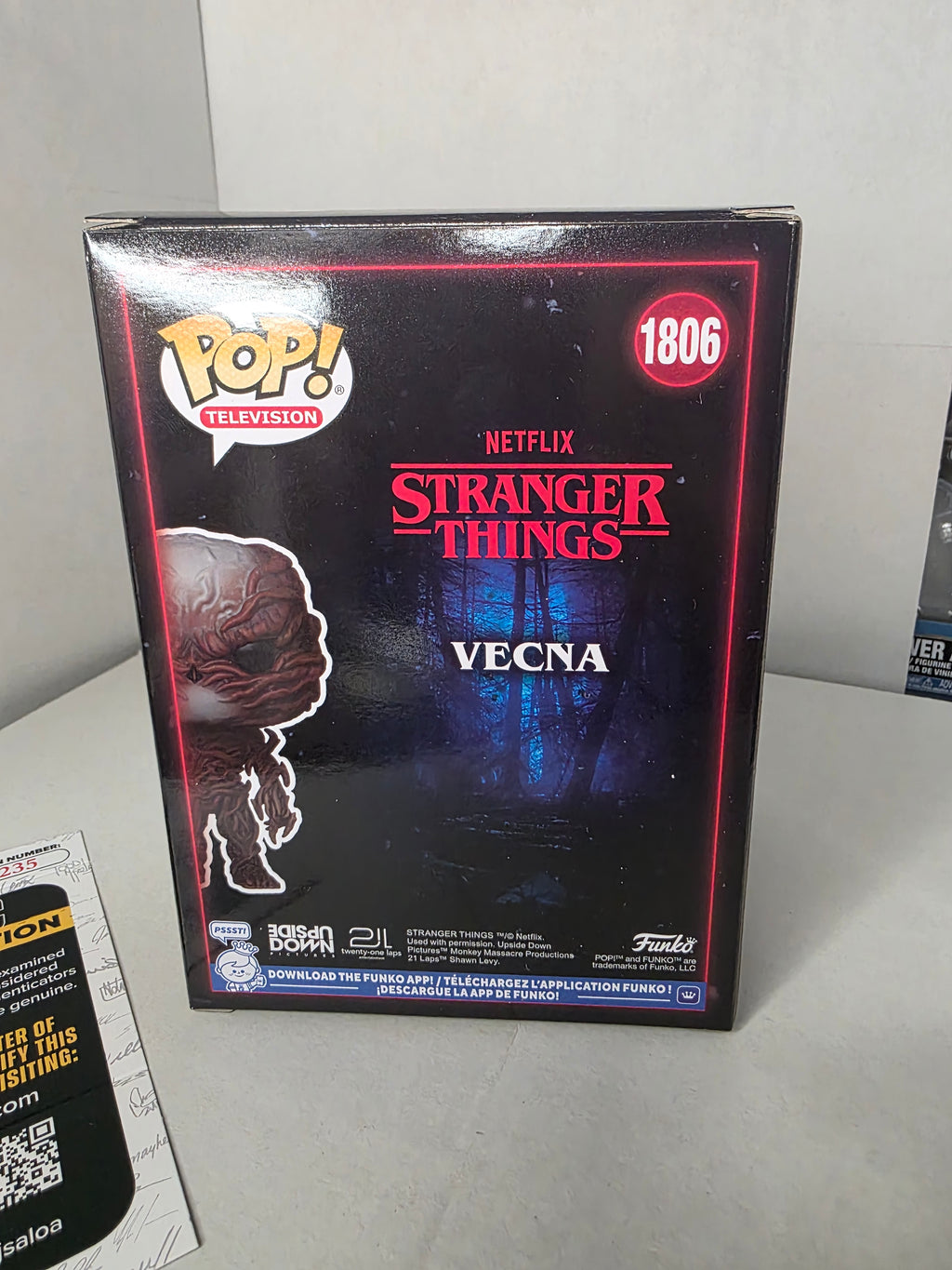 Funko Pop! Stranger Things – Vecna #1806 (Signed by Jamie Campbell Bower | JSA COA)