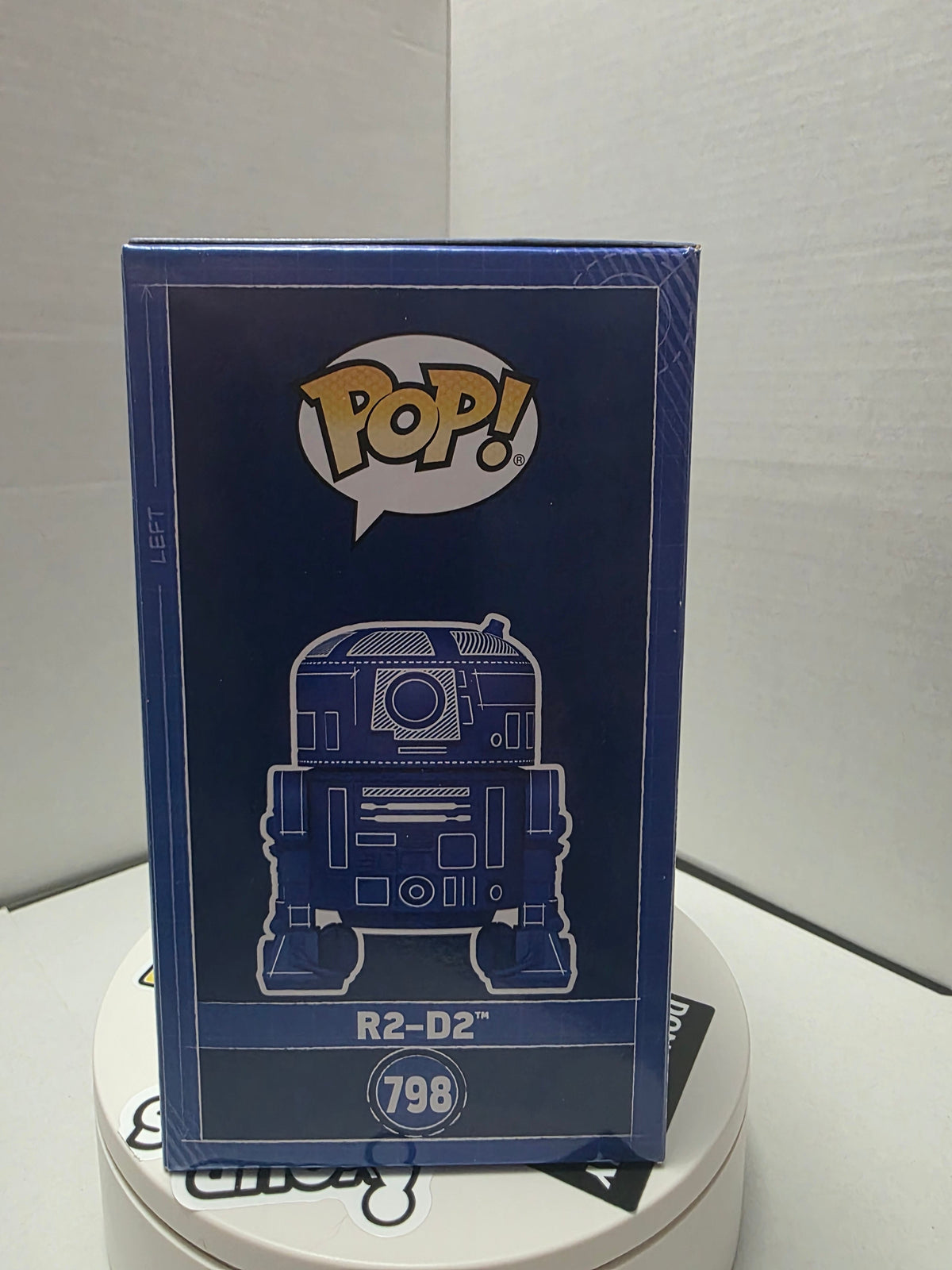 Funko Pop! Star Wars R2-D2 #798 (Blueprint) -Signed by Sam De La Rosa w/ "Bleep Bloop Beep!" Inscription – SWAU Authenticated