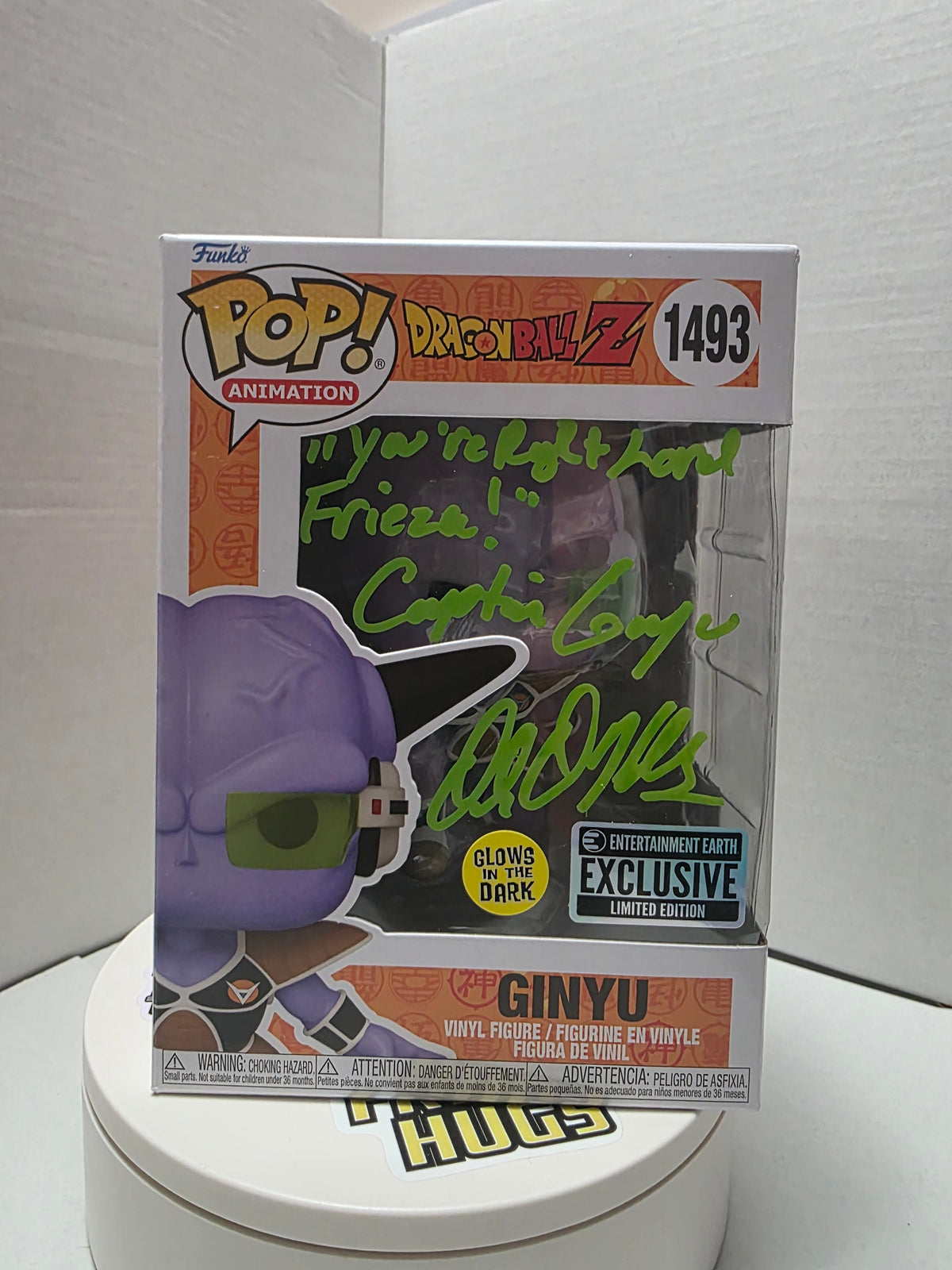Funko Pop! Dragon Ball Z - Captain Ginyu #1493 (Entertainment Earth Exclusive, Glow in the Dark) Signed by Dale D. Kelly (Voice of Captain Ginyu)