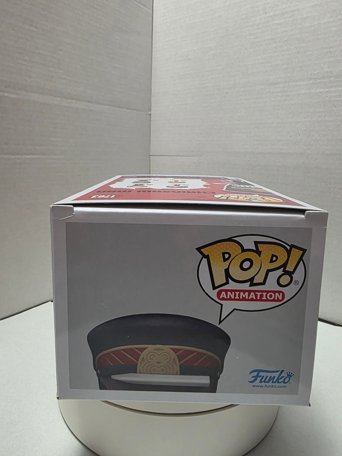 Funko Pop Chainsaw Man Samurai Sword #1763 character art panel on box