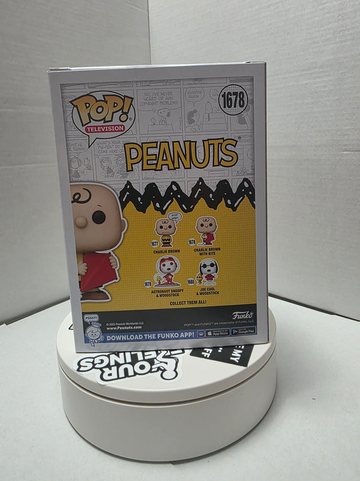 Funko Pop! Peanuts – Charlie Brown with Kite #1678 – Signed by Brad Kesten w/ "RATS!" & "Charlie Brown" Inscriptions – OCC  Authenticated