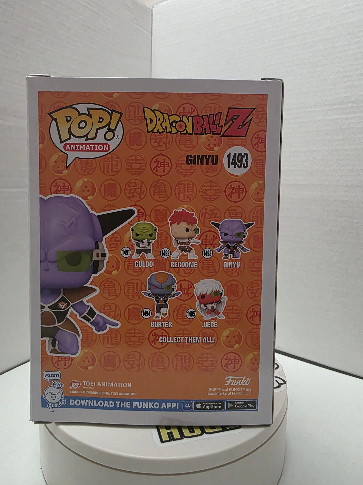 Funko Pop! Dragon Ball Z - Captain Ginyu #1493 (Entertainment Earth Exclusive, Glow in the Dark) Signed by Dale D. Kelly (Voice of Captain Ginyu)