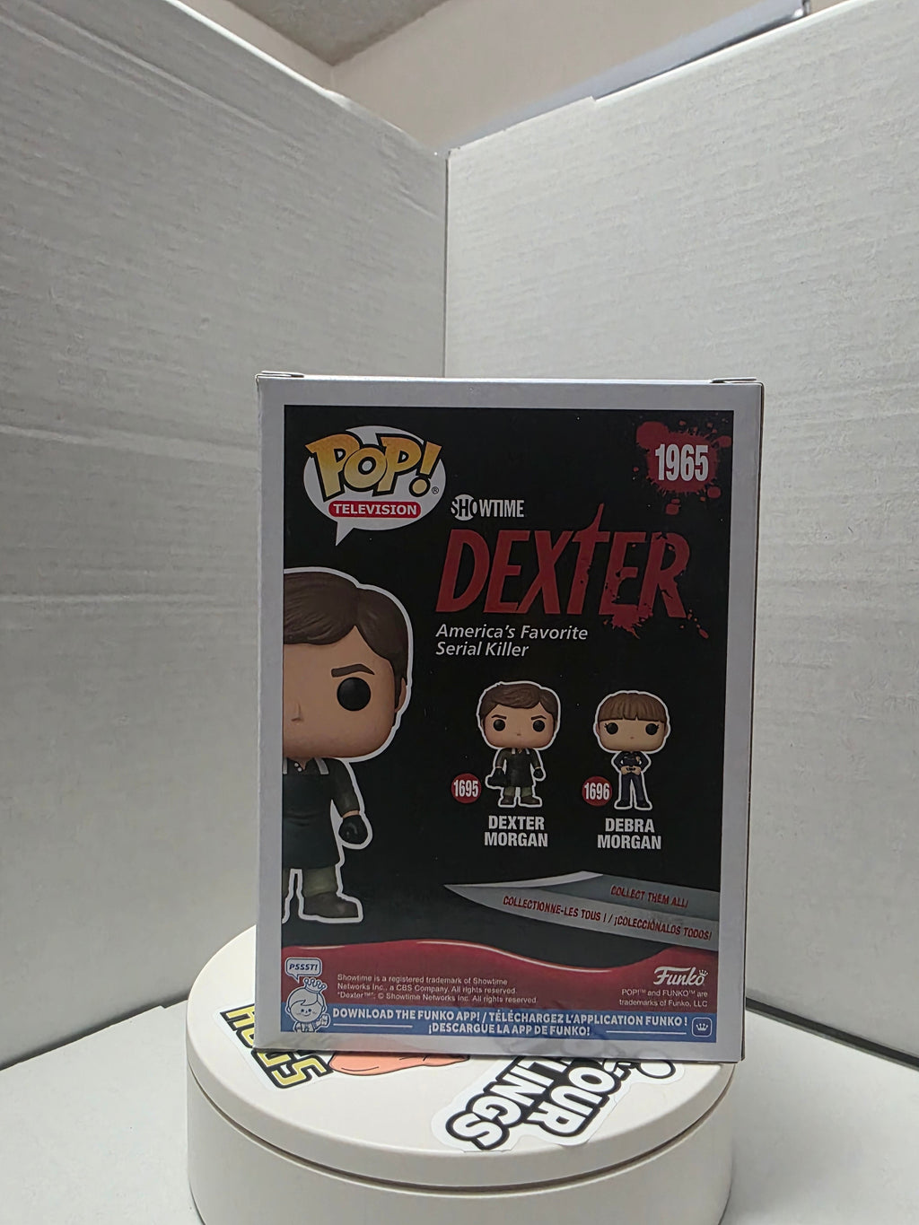 Funko Pop Dexter Morgan 1965 box bottom barcode item 83539