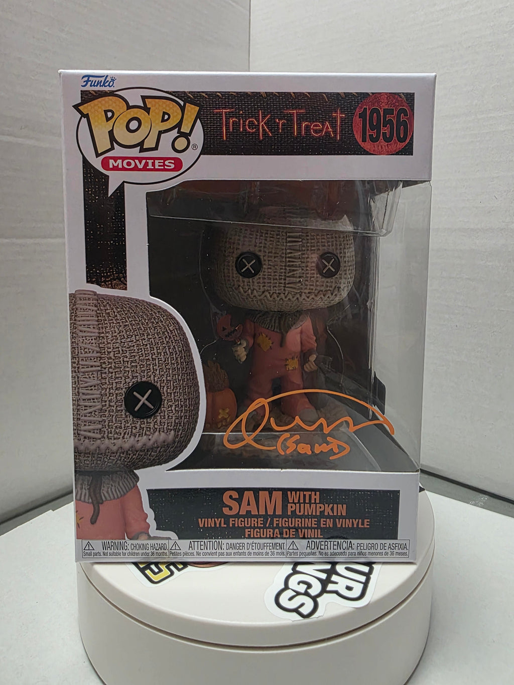 Trick 'r Treat - Sam with Pumpkin Funko Pop! #1956 signed by Quinn Lord