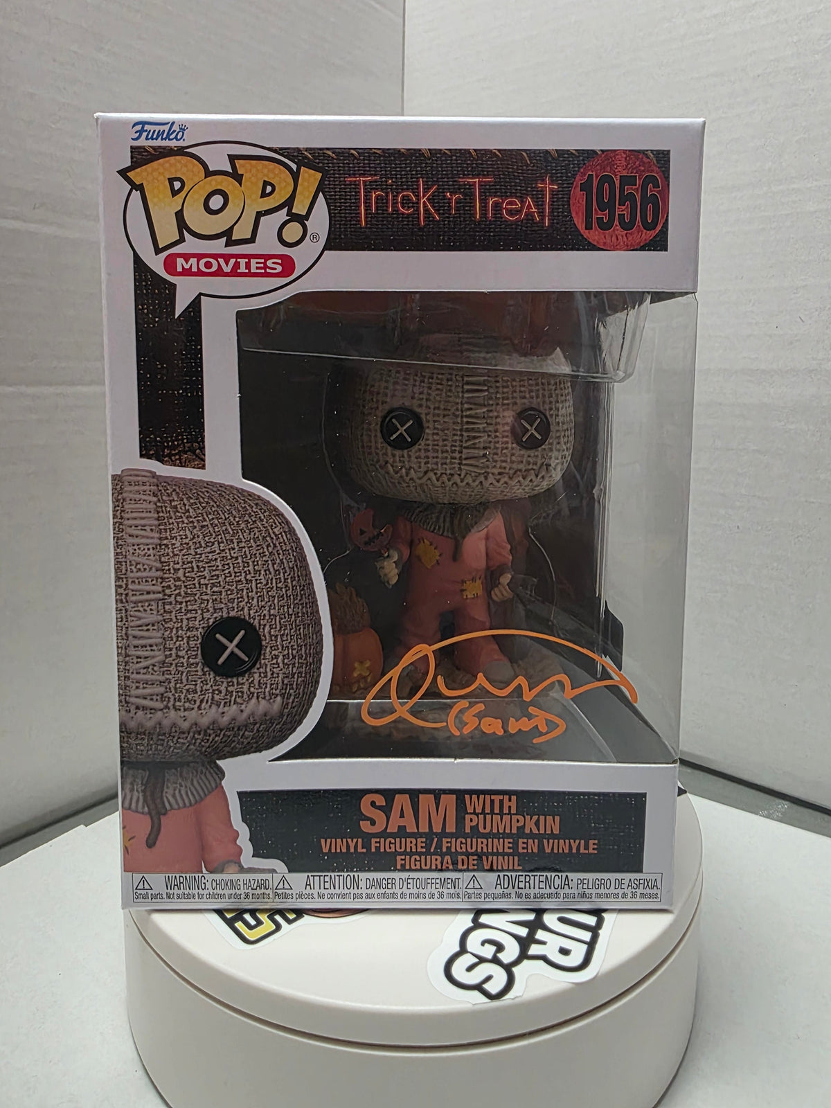 Trick 'r Treat - Sam with Pumpkin Funko Pop! #1956 signed by Quinn Lord