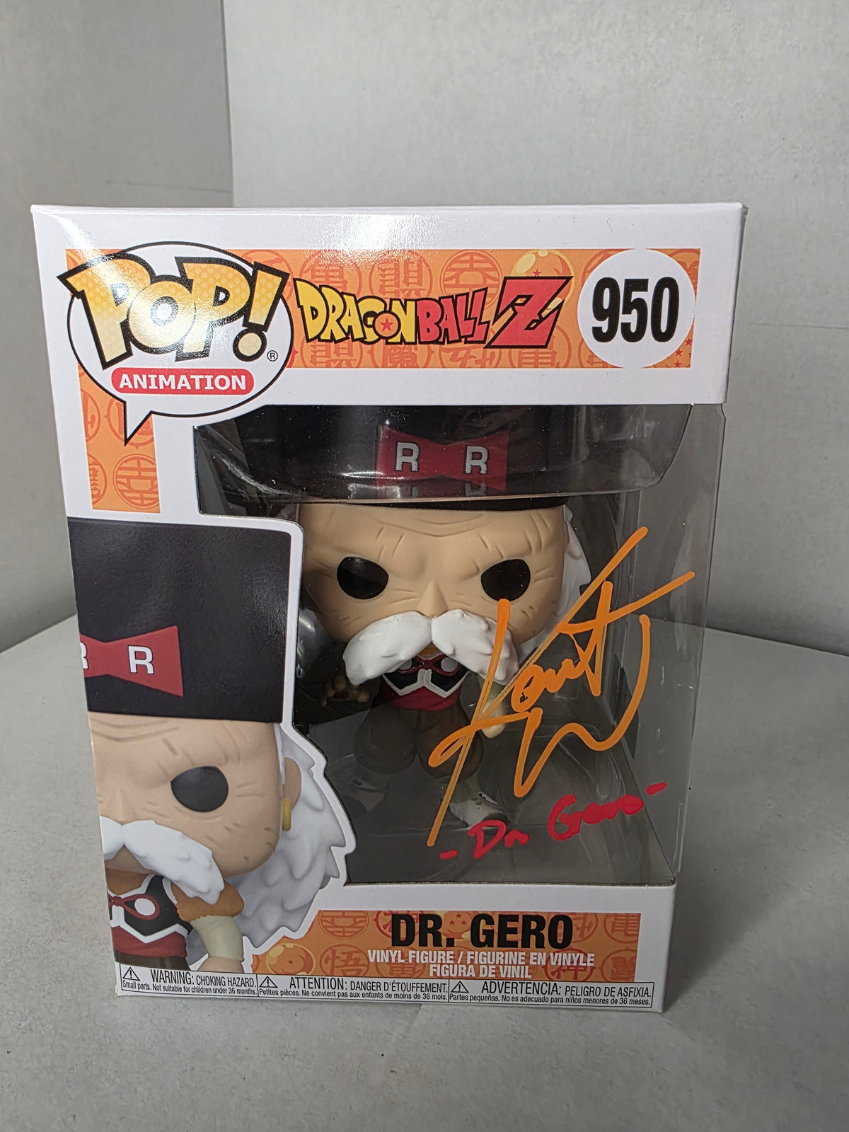 Funko Pop! Dragon Ball Z – Dr. Gero #950 (Signed by Kent Williams | OCC COA)