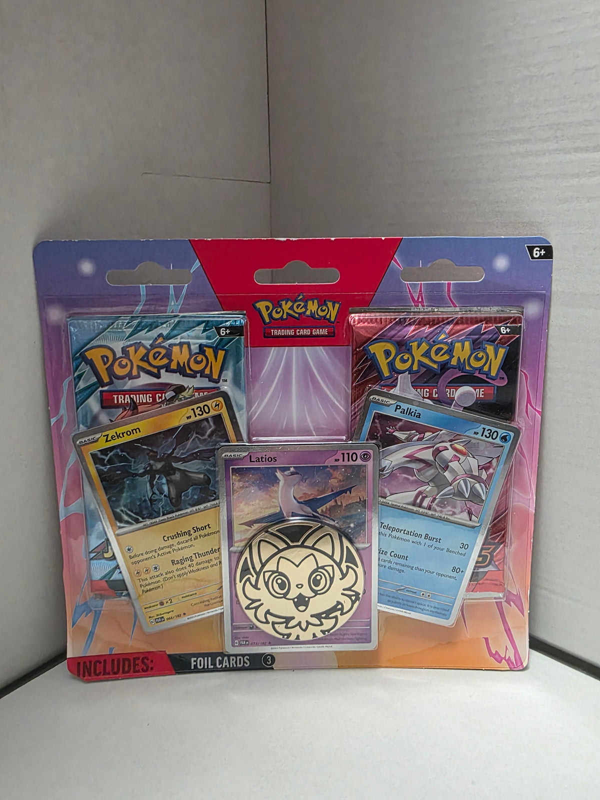 Pokémon TCG 3-Pack Blister – Zekrom, Palkia & Latios Foil Cards