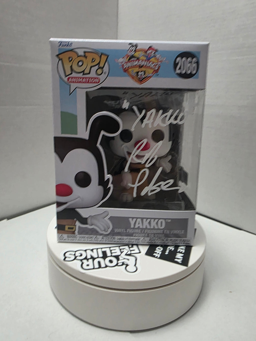 Funko Pop! Animaniacs – Yakko #2066 – Signed by Rob Paulsen w/ "Yakko" Inscription – OCC Authenticated