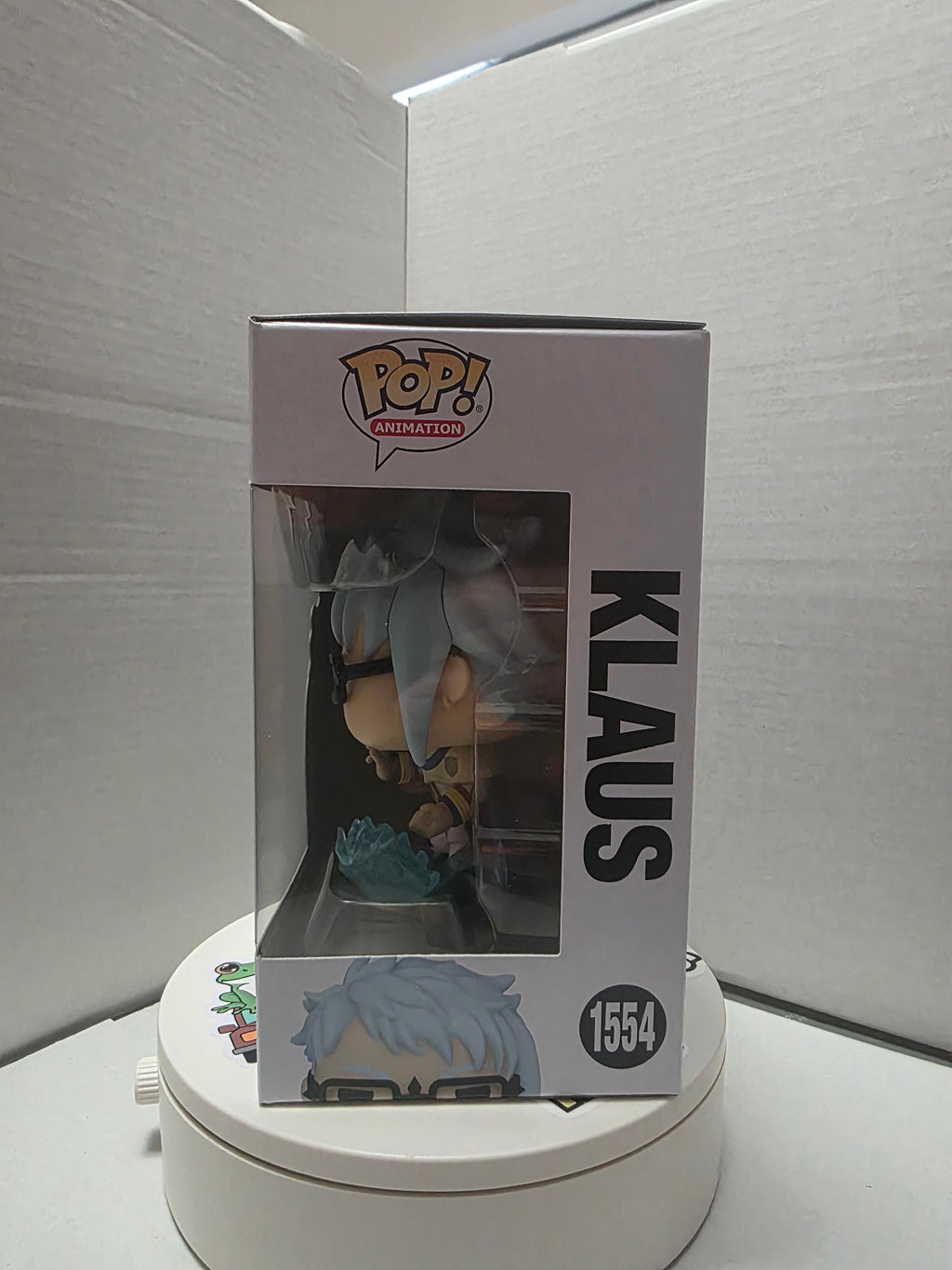 Funko Pop Black Clover Klaus #1554 side window view of figure