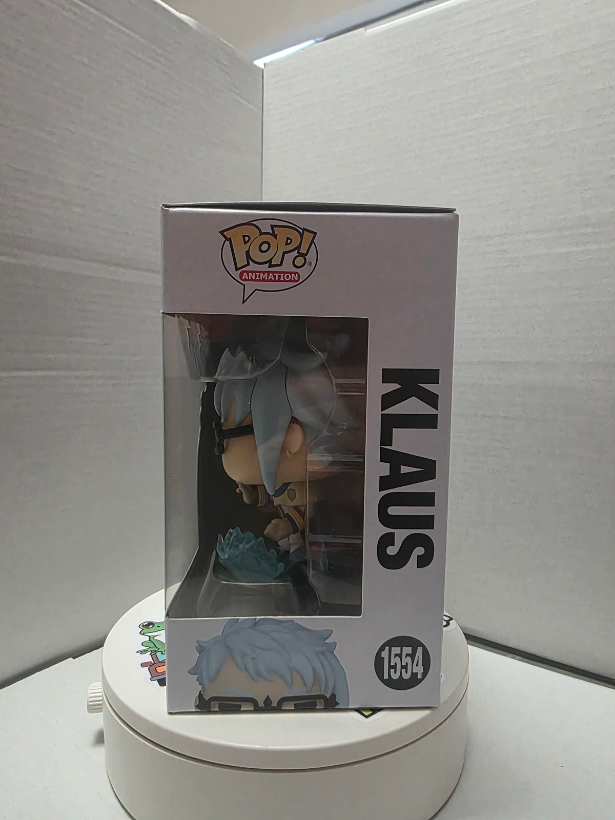 Funko Pop Black Clover Klaus #1554 side window view of figure
