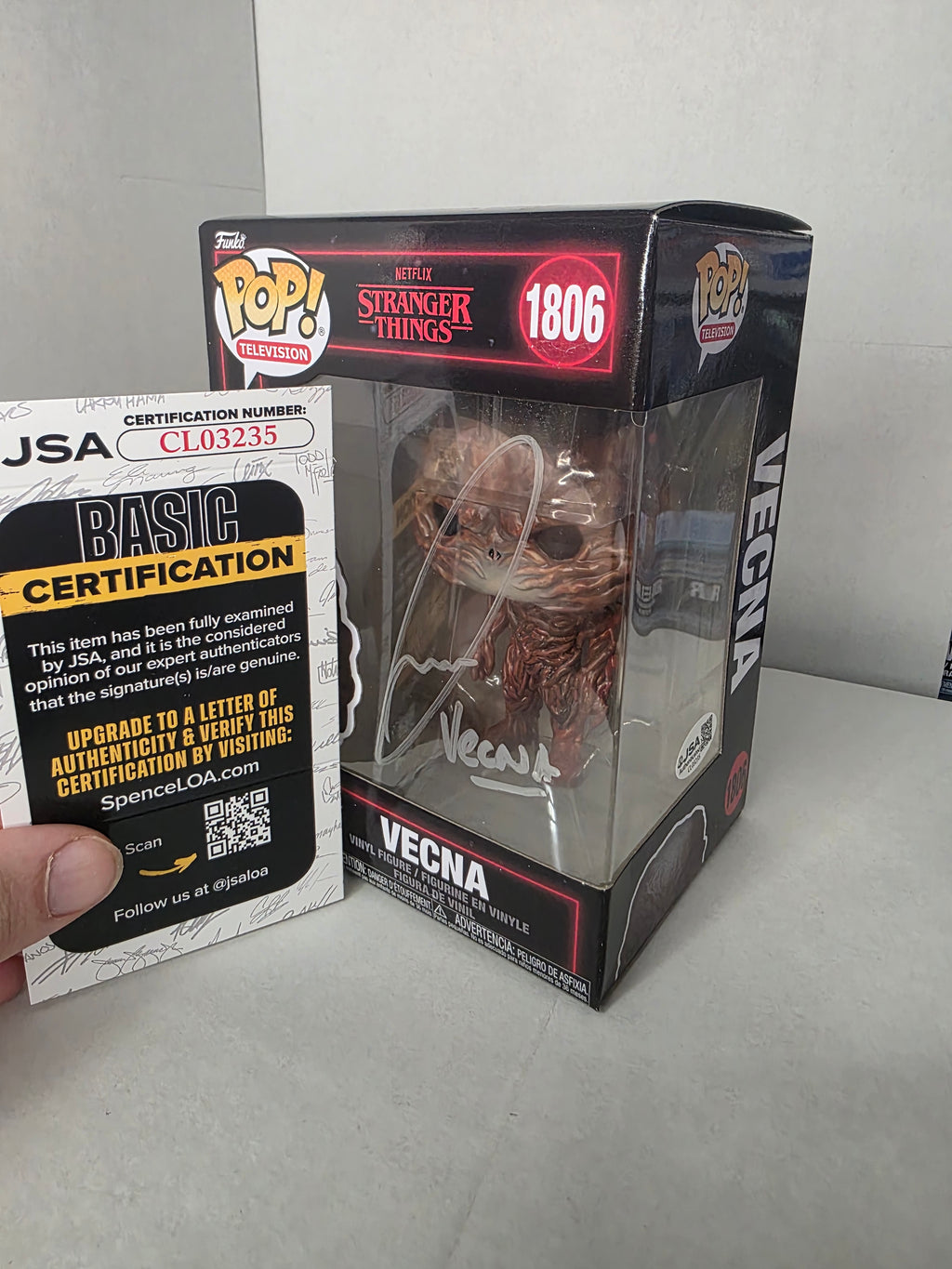 Funko Pop! Stranger Things – Vecna #1806 (Signed by Jamie Campbell Bower | JSA COA)