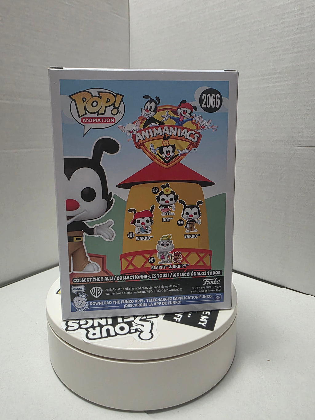 Funko Pop! Animaniacs – Yakko #2066 – Signed by Rob Paulsen w/ "Yakko" Inscription – OCC Authenticated