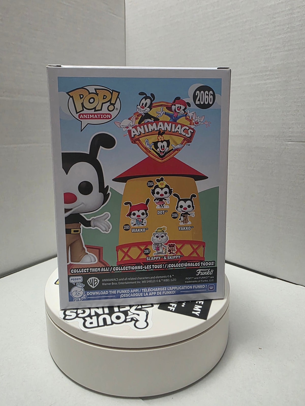 Funko Pop! Animaniacs – Yakko #2066 – Signed by Rob Paulsen w/ "Yakko" Inscription – OCC Authenticated
