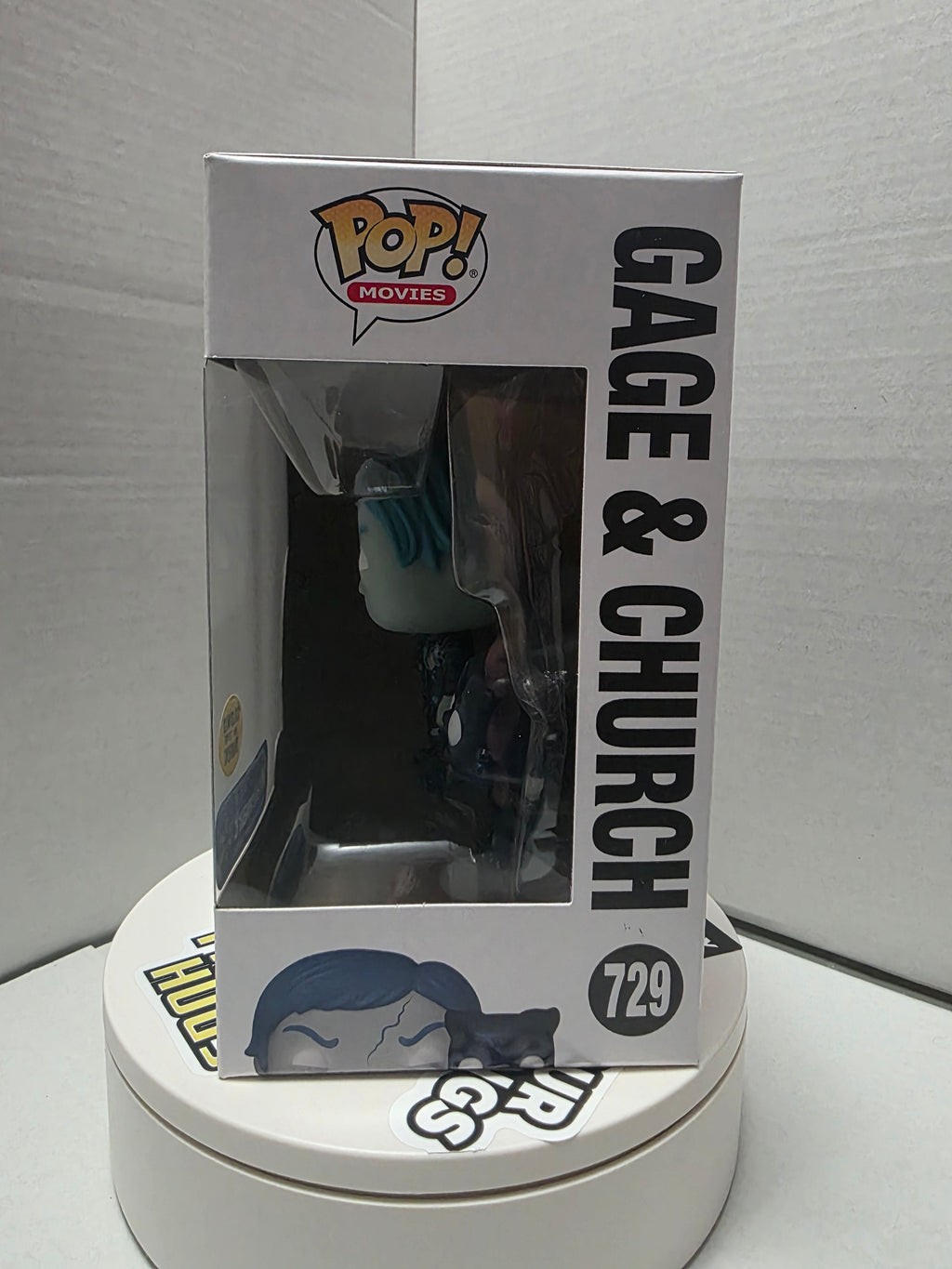 Funko Pop Pet Sematary Gage and Church #729 box left side panel