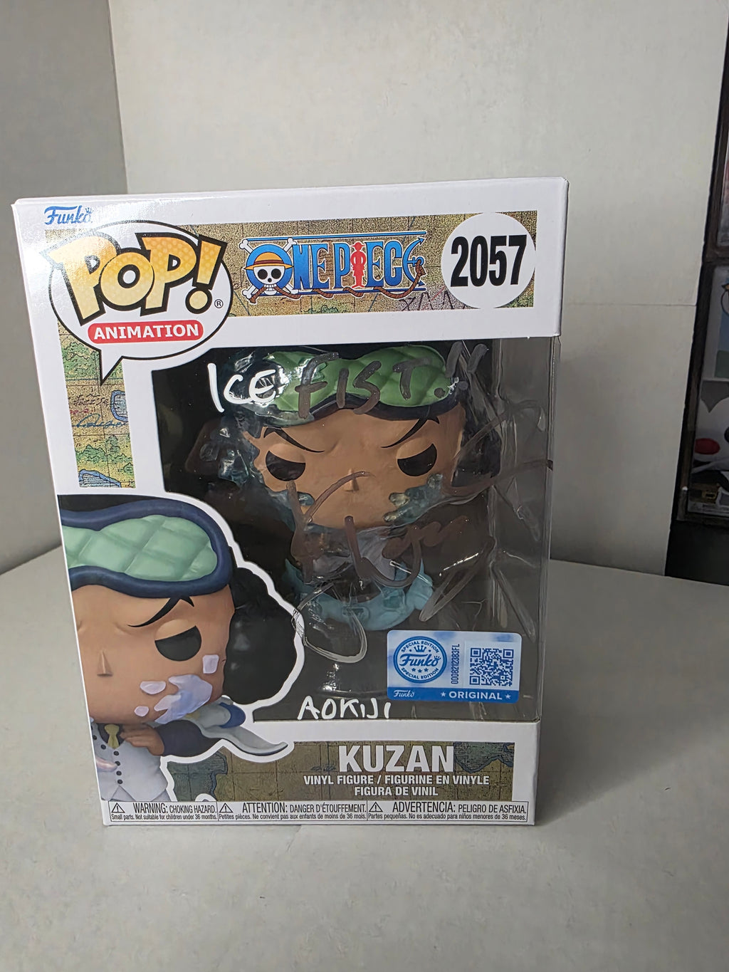 Funko Pop! One Piece - Kuzan #2057 (Signed by Jason Douglas) "Ice Fist"