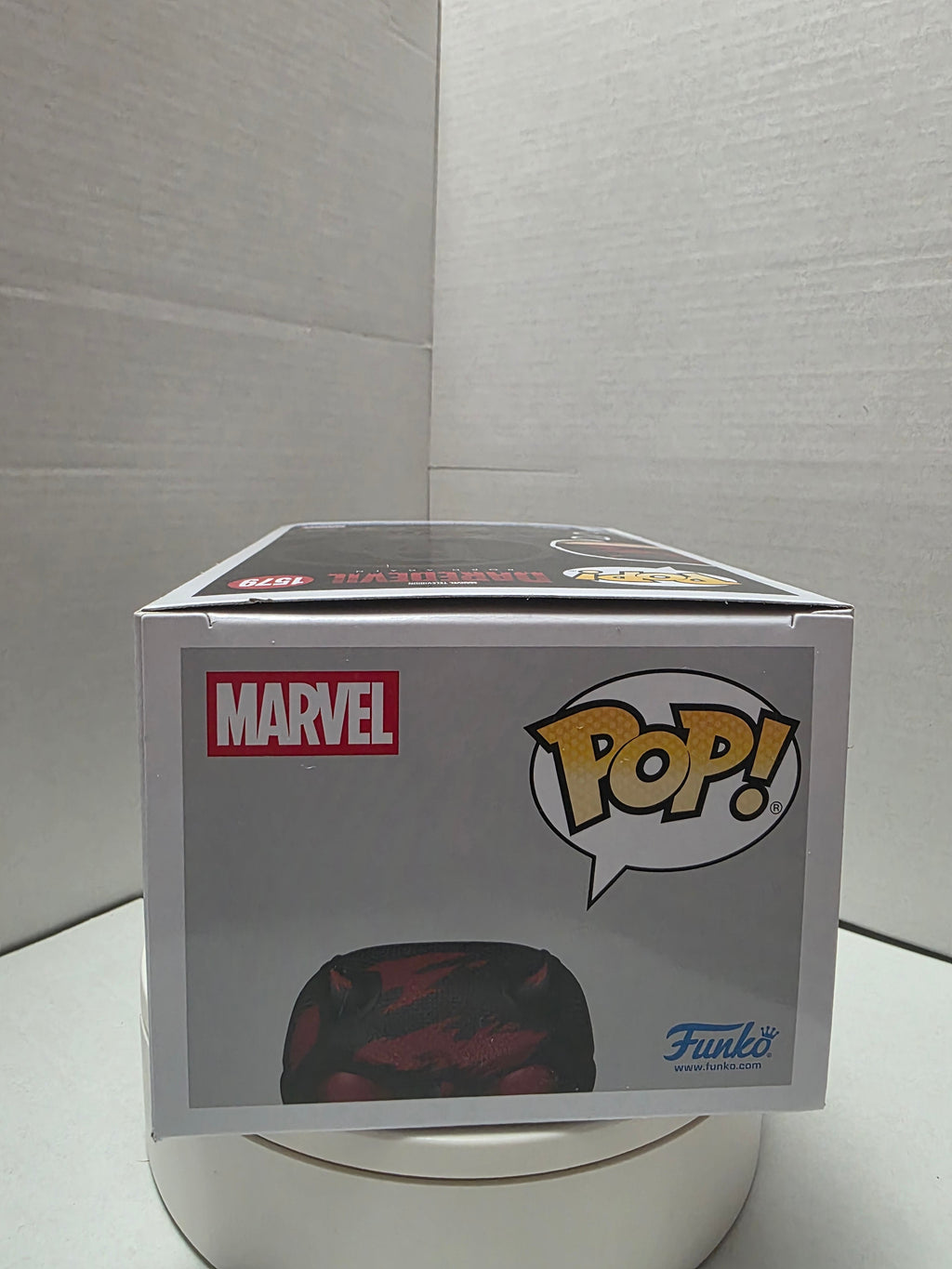 Funko Pop! Daredevil Born Again - Daredevil Battle Damaged #1579 front view in box