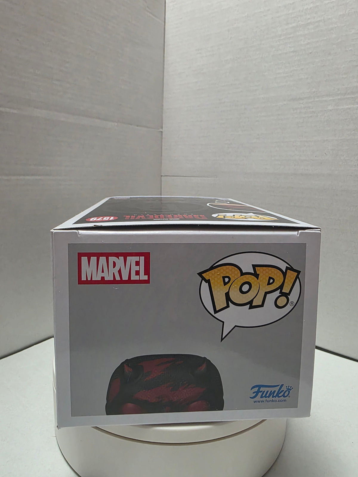 Funko Pop! Daredevil Born Again - Daredevil Battle Damaged #1579 front view in box