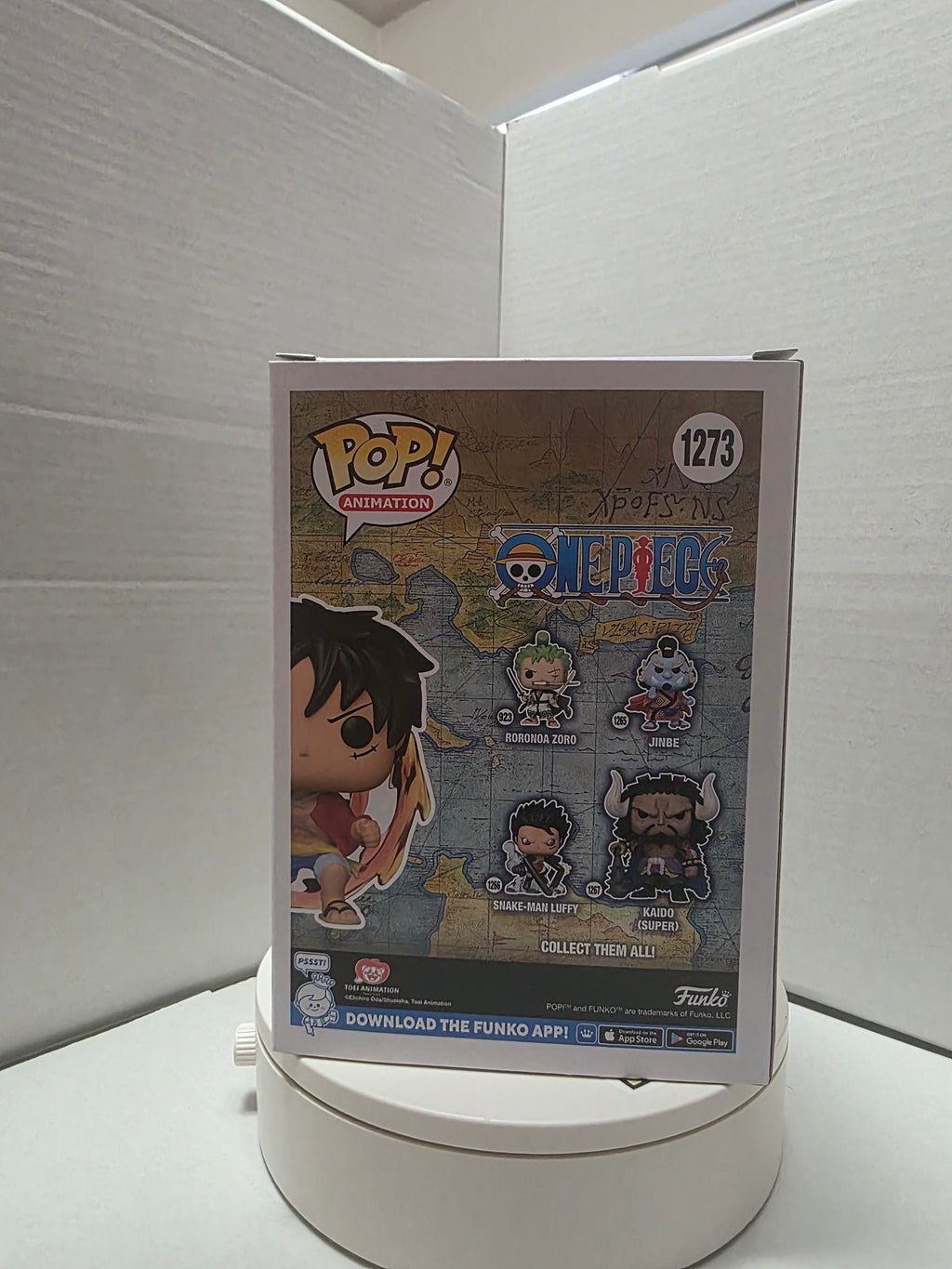 Funko Pop One Piece Red Hawk Luffy 1273 Glow Chase AAA Anime Exclusive front of box