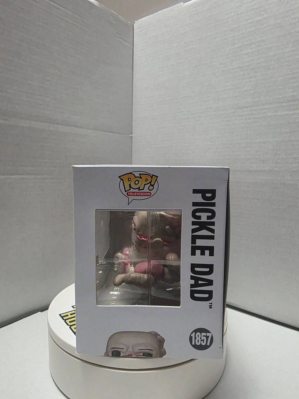 Funko Pop Welcome to Derry Pickle Dad #1857 full box back showing HBO Welcome to Derry IT branding and Warner Bros license