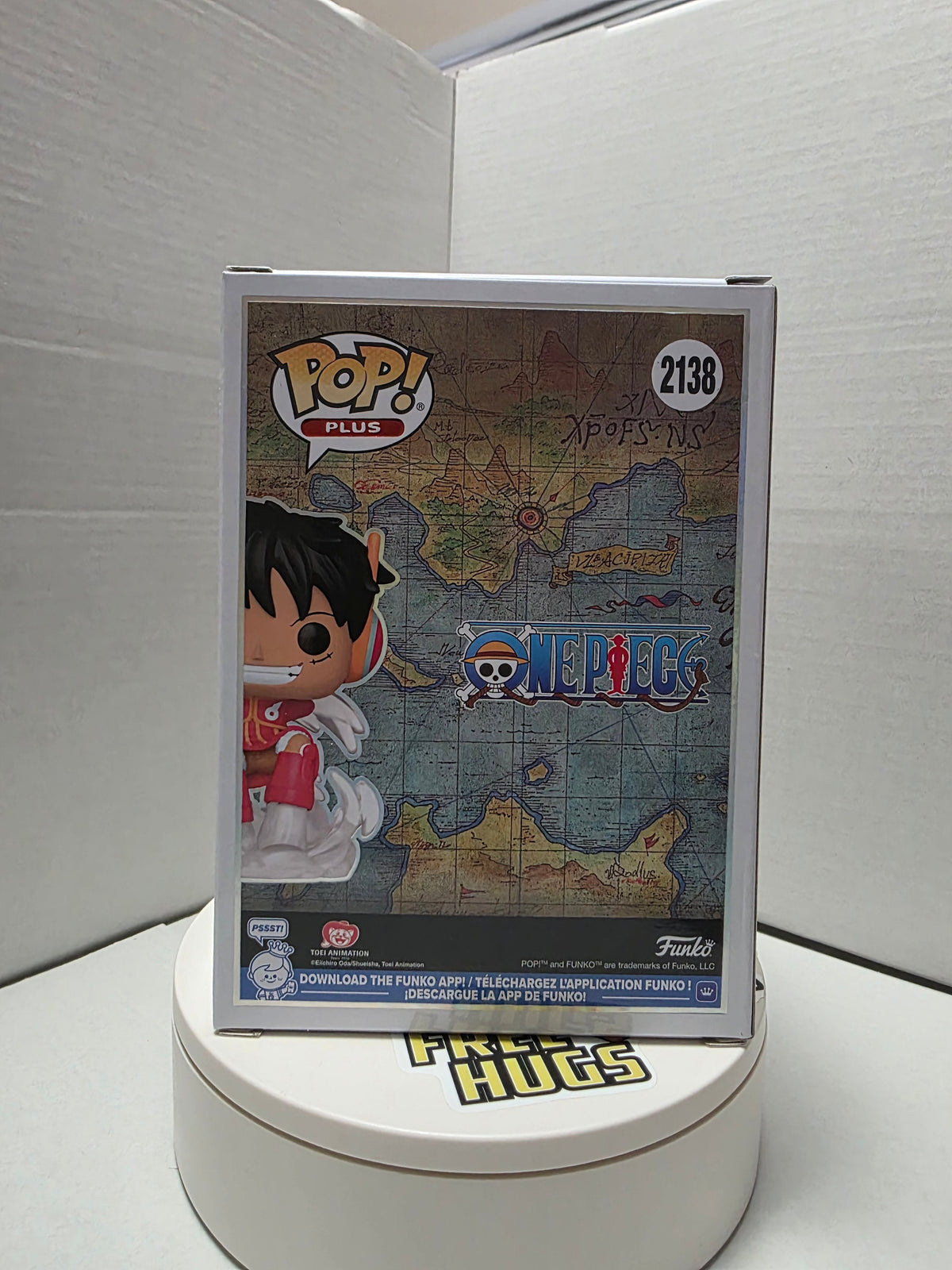 Funko Pop Plus One Piece Monkey D. Luffy #2138 Metallic Hot Topic Exclusive - front