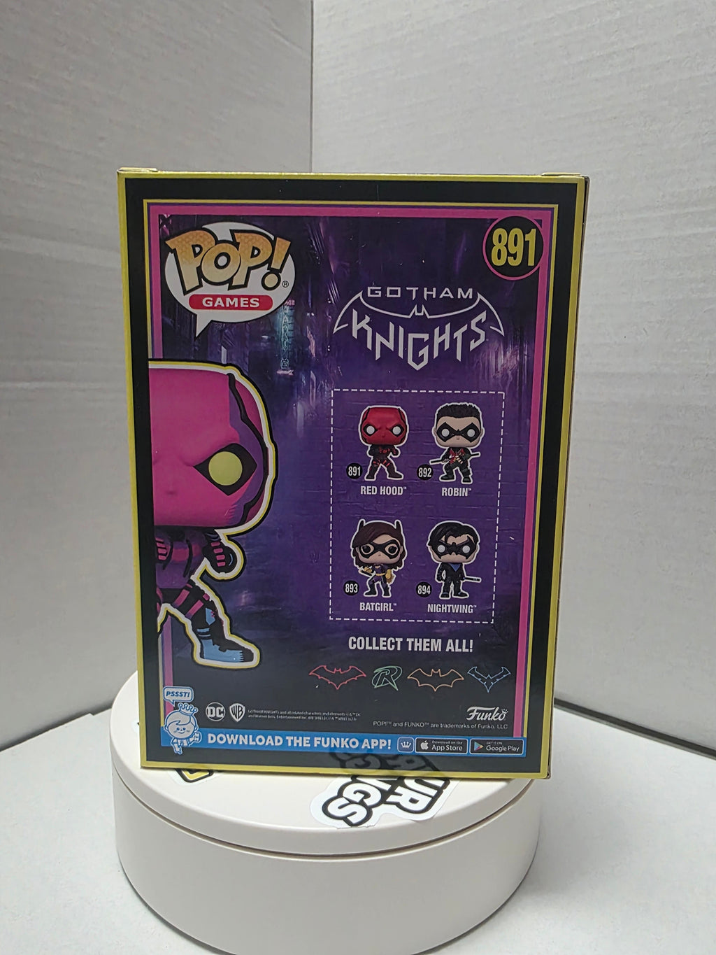 Funko Pop Gotham Knights Red Hood #891 box left side panel art