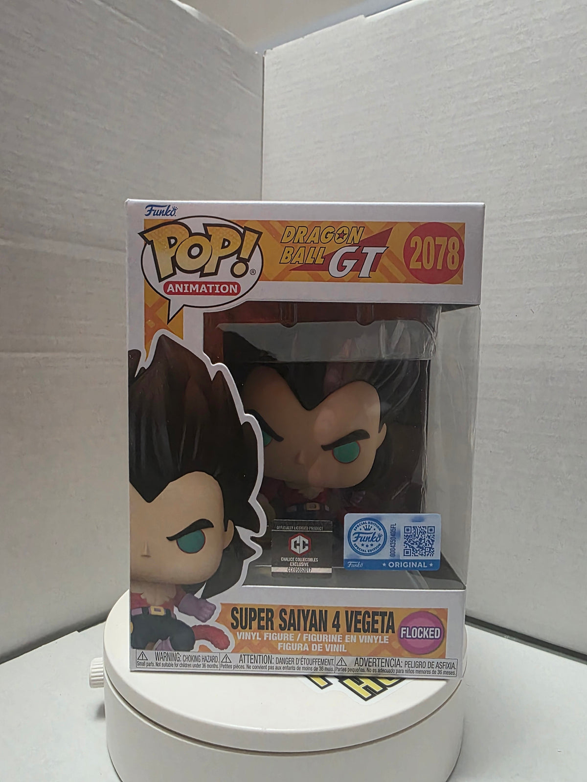 Funko Pop! Animation Dragon Ball GT - Super Saiyan 4 Vegeta #2078 (Flocked) [Chalice Collectibles Exclusive]