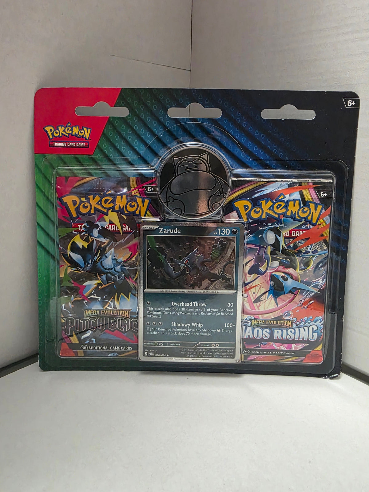 Pokémon TCG 2-Pack Blister – Mega Evolution Pitch Black & Chaos Rising + Zarude Foil