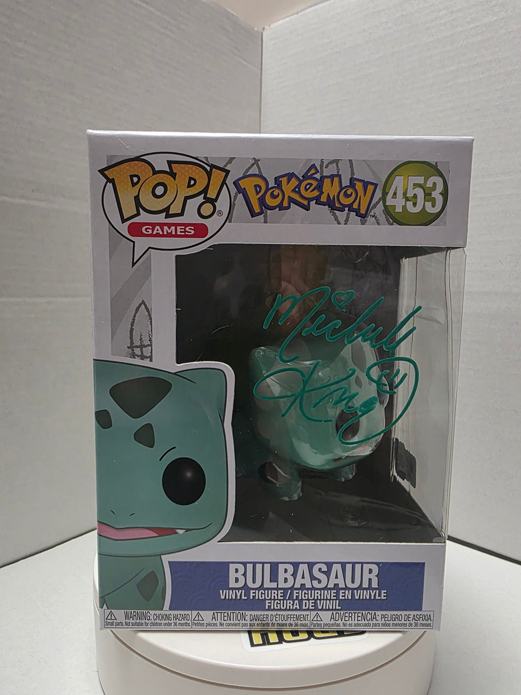 Funko Pop! Games: Pokémon - Bulbasaur #453 Signed by Michele Knotz (Voice of Ash's Pika­chu & Jessie)