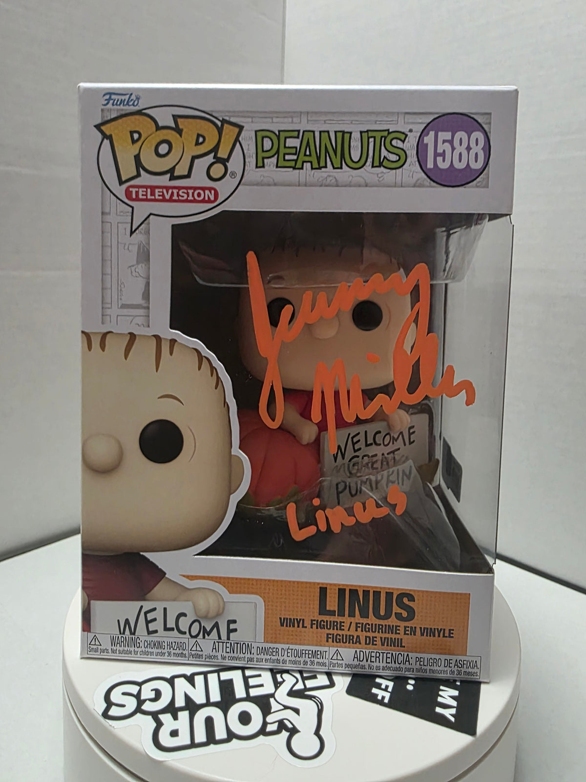 Funko Pop! Peanuts – Linus #1588 – Signed by Jeremy Miller