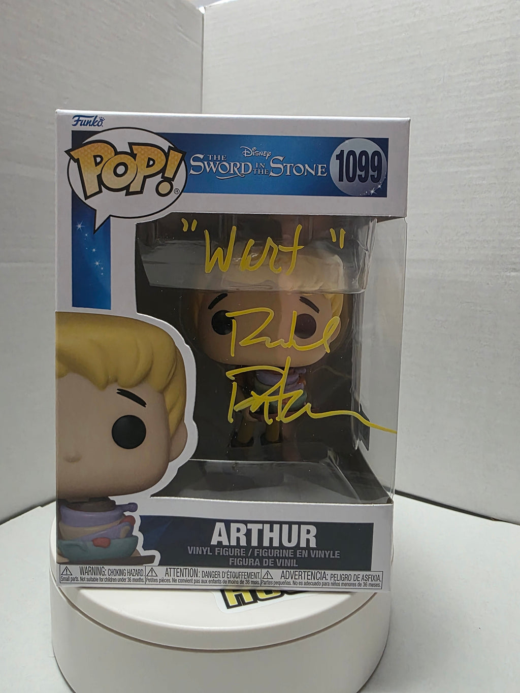 Funko Pop! Disney: The Sword in the Stone - Arthur #1099 Signed & Inscribed by Richard Reitherman (Voice of Wart)