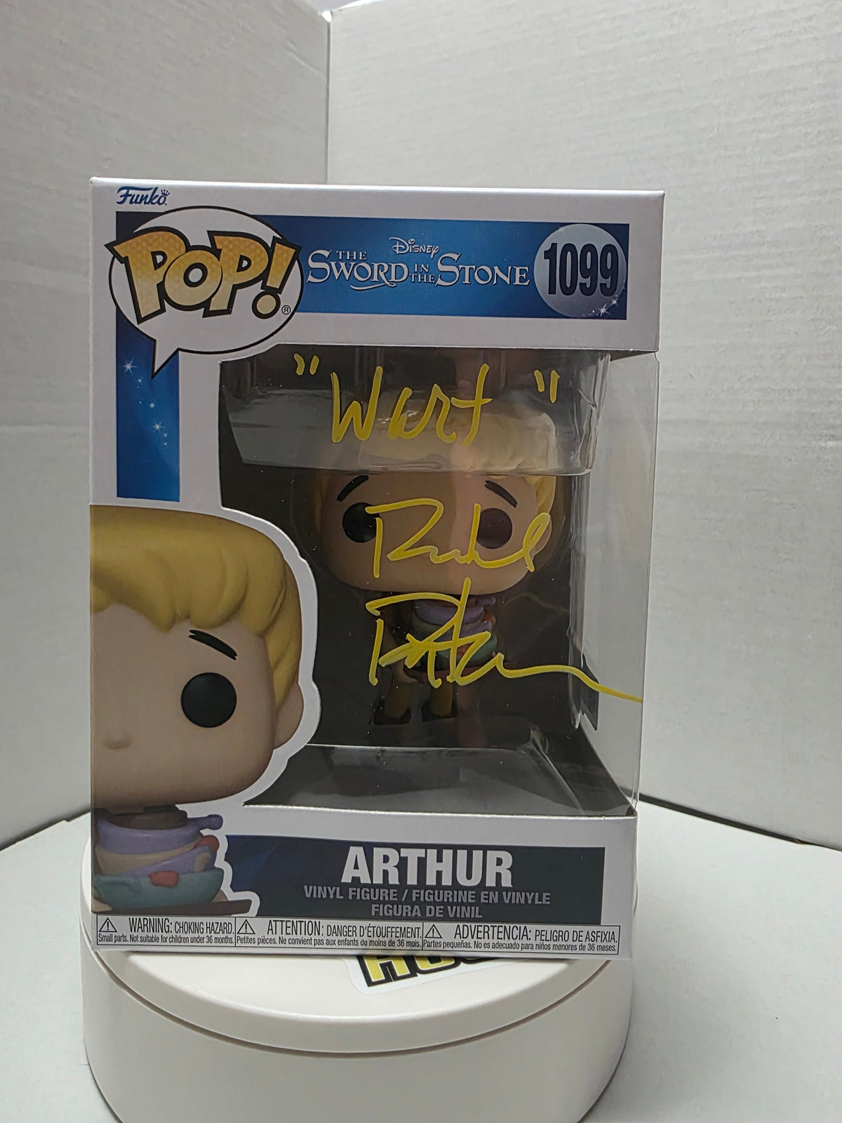 Funko Pop! Disney: The Sword in the Stone - Arthur #1099 Signed & Inscribed by Richard Reitherman (Voice of Wart)