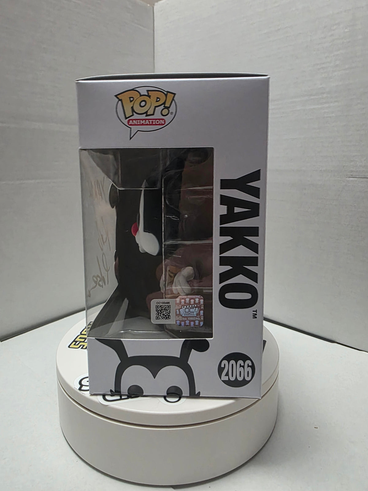 Funko Pop! Animaniacs – Yakko #2066 – Signed by Rob Paulsen w/ "Yakko" Inscription – OCC Authenticated