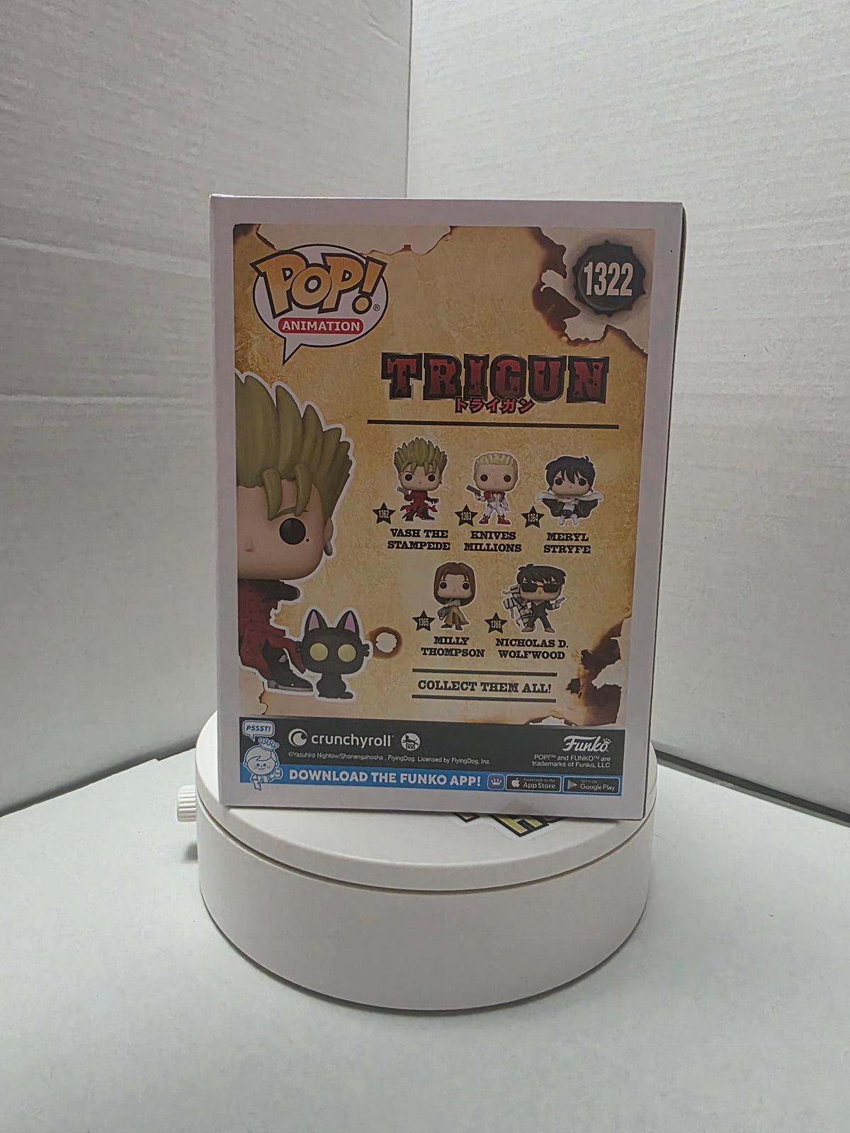 Funko Pop! Animation: Trigun – Vash with Kuroneko #1322 [Crunchyroll Store Exclusive]